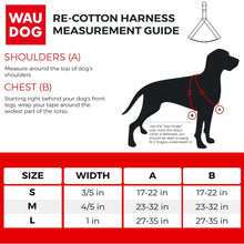 Eco-Friendly Recycled Cotton Dog Harness – Adjustable, Reflective & Hypoallergenic – Large (L) – Safe QR Code ID Tag for Pets