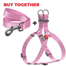 Eco-Friendly Recycled Cotton Dog Harness – Adjustable, Reflective & Hypoallergenic – Large (L) – Safe QR Code ID Tag for Pets